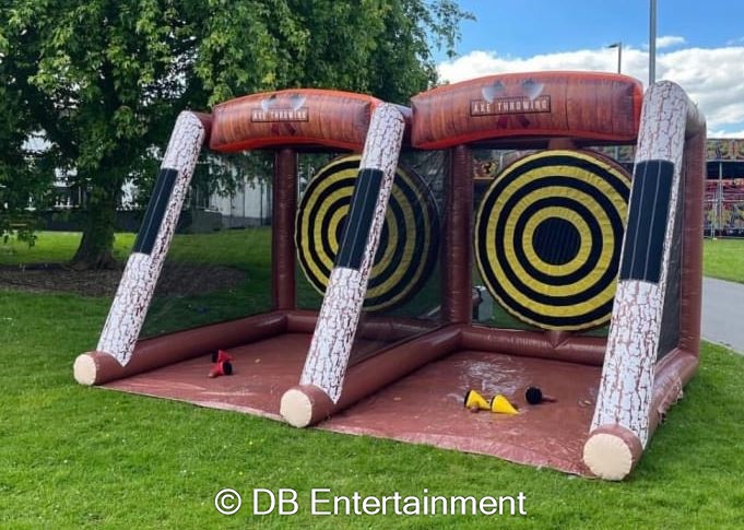 Axe Throwing Inflatable - Inflatable Funfair & Exhibition Game Hire UK ...